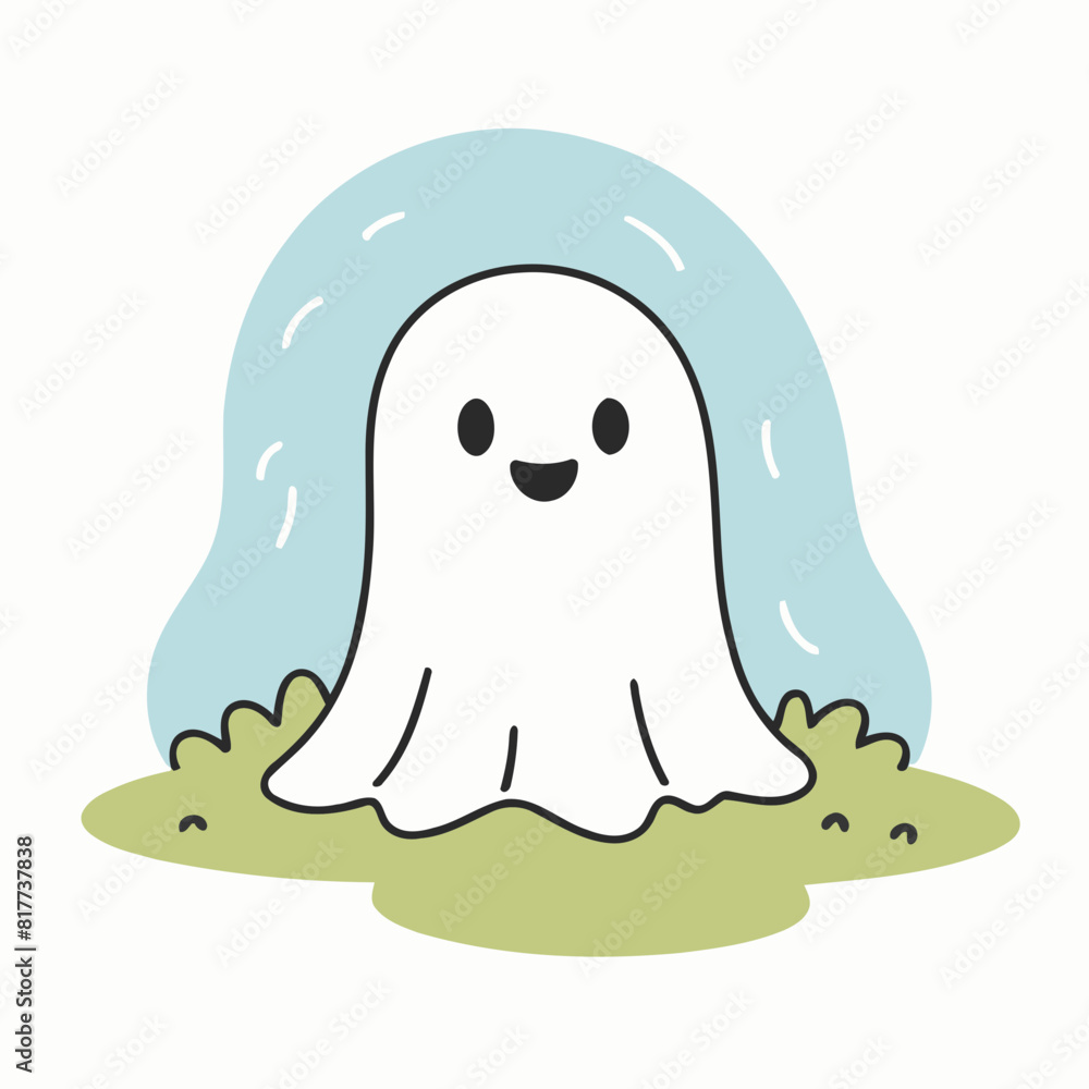 Cute Ghost for toddlers books vector illustration Cute Ghost for toddlers books vector illustration