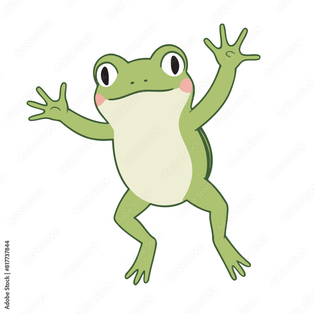 Cute vector illustration of a Frog for children book Cute vector illustration of a Frog for children book