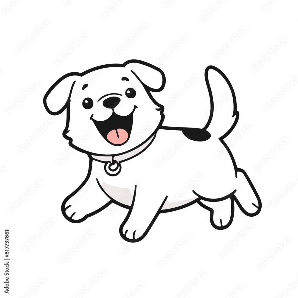 Obraz premium Cute Dog vector illustration for children