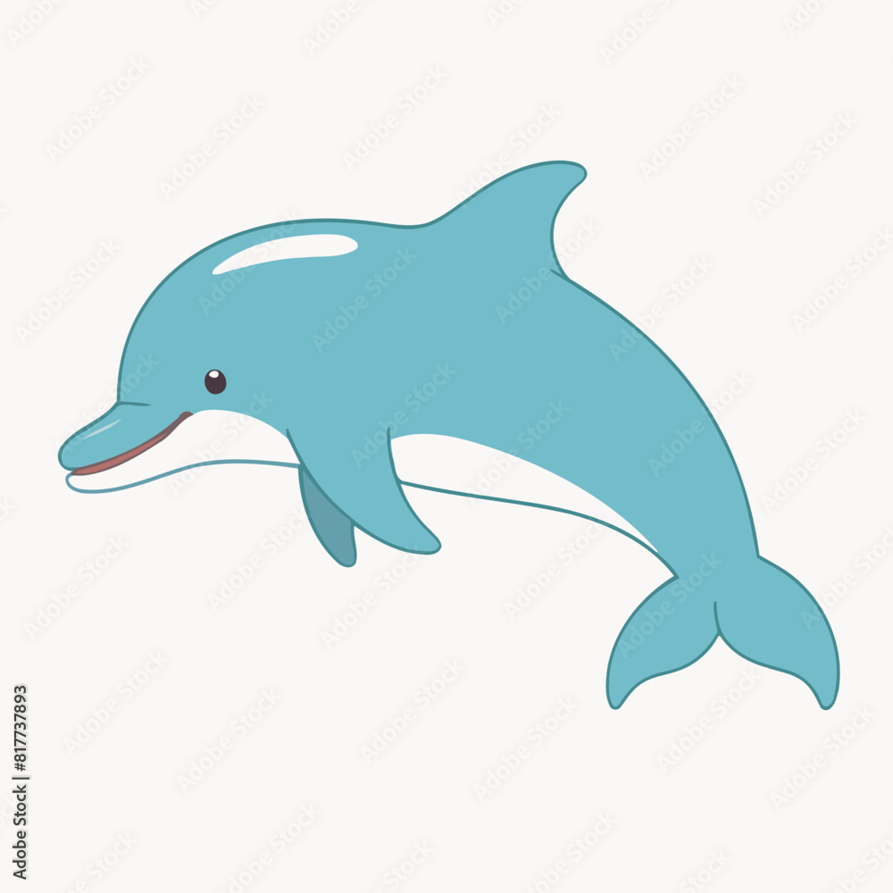 Cute Dolphin for children's books vector illustration Cute Dolphin for children's books vector illustration
