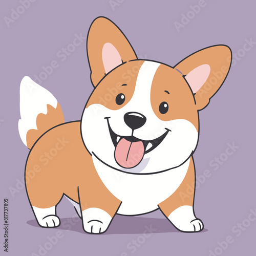 Cute vector illustration of a Dog for youngsters' imaginative stories