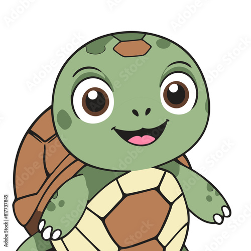 Vector illustration of a friendly Turtle for little ones' joyful exploration