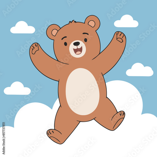 Cute vector illustration of a Bear for youngsters' picture books