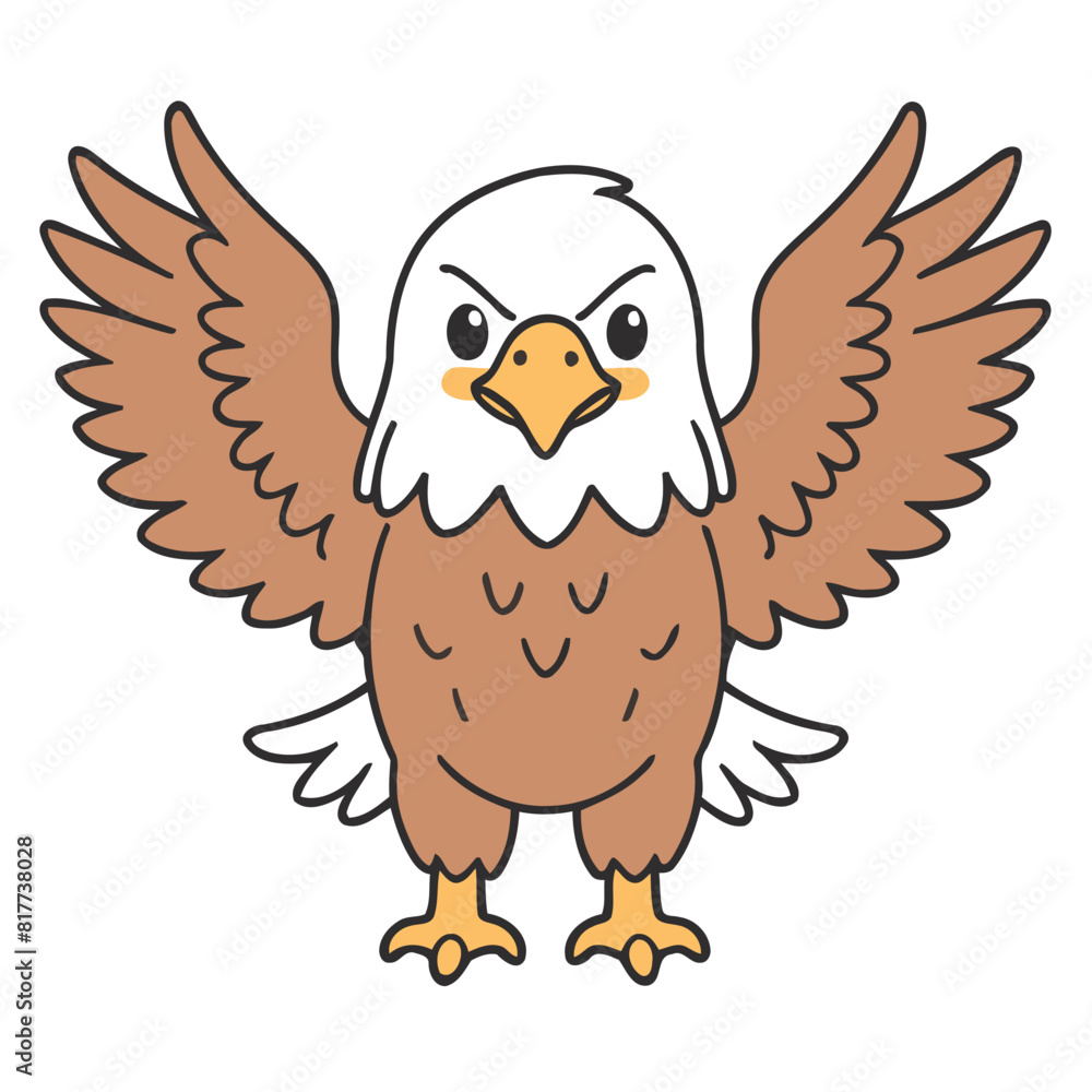 Cute Eagle for toddlers' playful adventures vector illustration Cute Eagle for toddlers' playful adventures vector illustration