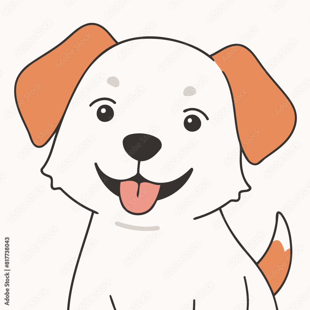 Vector illustration of an adorable Dog for young readers' books Vector illustration of an adorable Dog for young readers' books