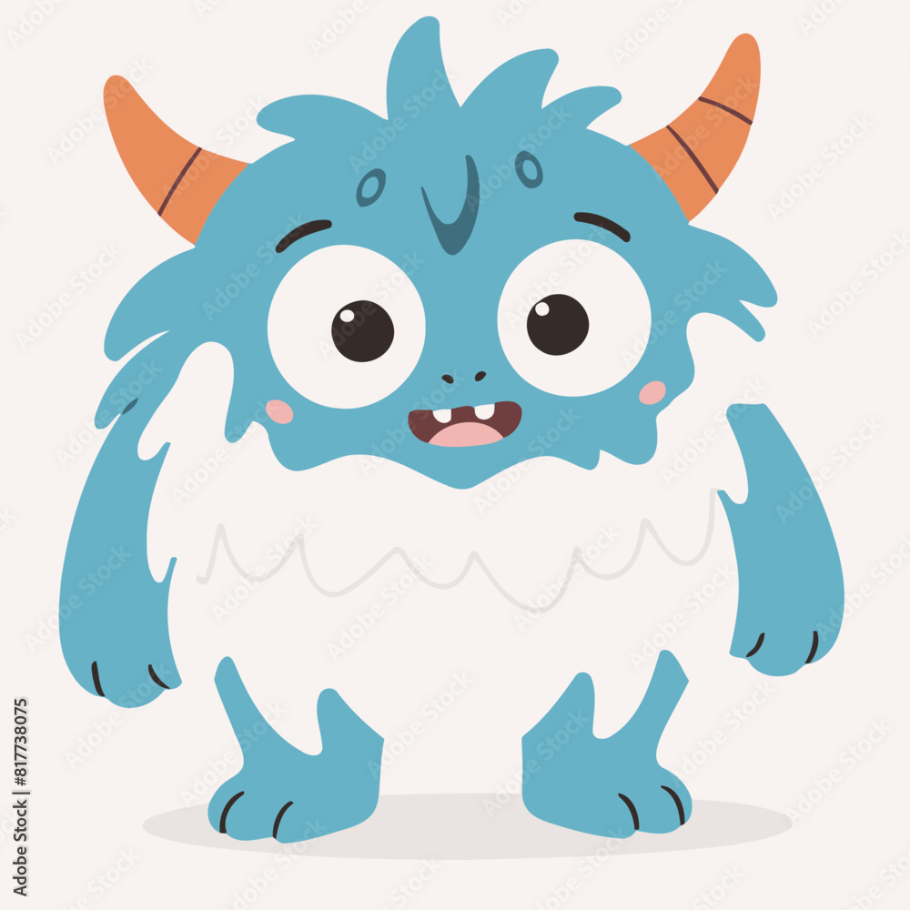 Fototapeta premium Cute Monster for preschoolers' storybook vector illustration