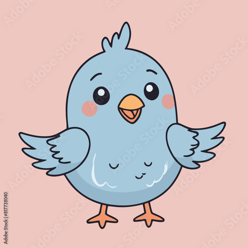 Vector illustration of a playful Bird for preschoolers' storytime