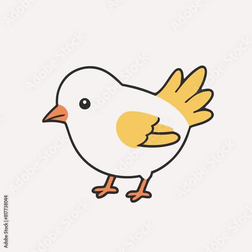 Cute vector illustration of a Bird for youngsters' imaginative stories