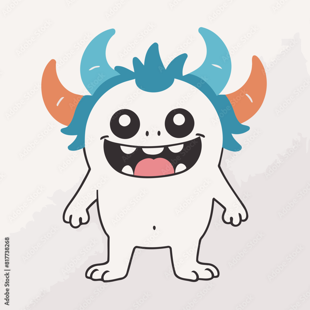 Vector illustration of a sweet Monster for youngsters' imaginative journeys Vector illustration of a sweet Monster for youngsters' imaginative journeys