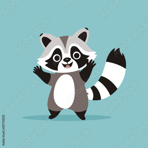 Cute Raccoon vector illustration of a for toddlers books