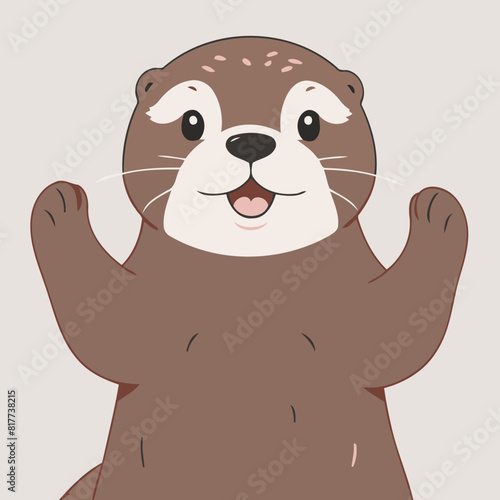 Vector illustration of a sweet Otter for youngsters' imaginative journeys