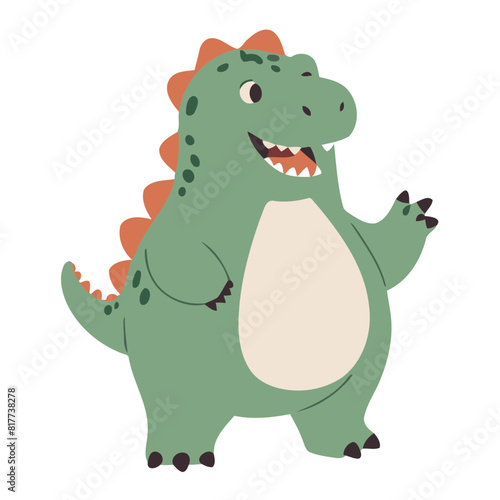 Cute vector illustration of a Dino for kids