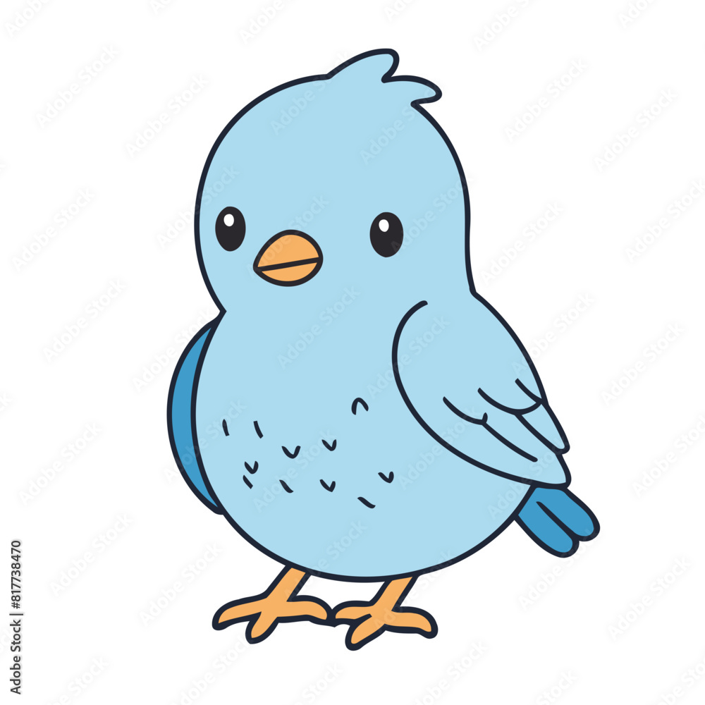 Cute Bird vector illustration for little ones' bedtime routines Cute Bird vector illustration for little ones' bedtime routines