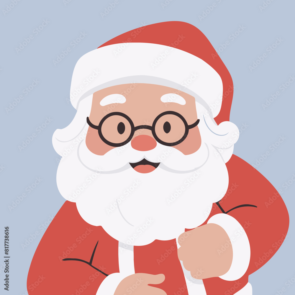 Vector illustration of a cute Santa for kids story book Vector illustration of a cute Santa for kids story book