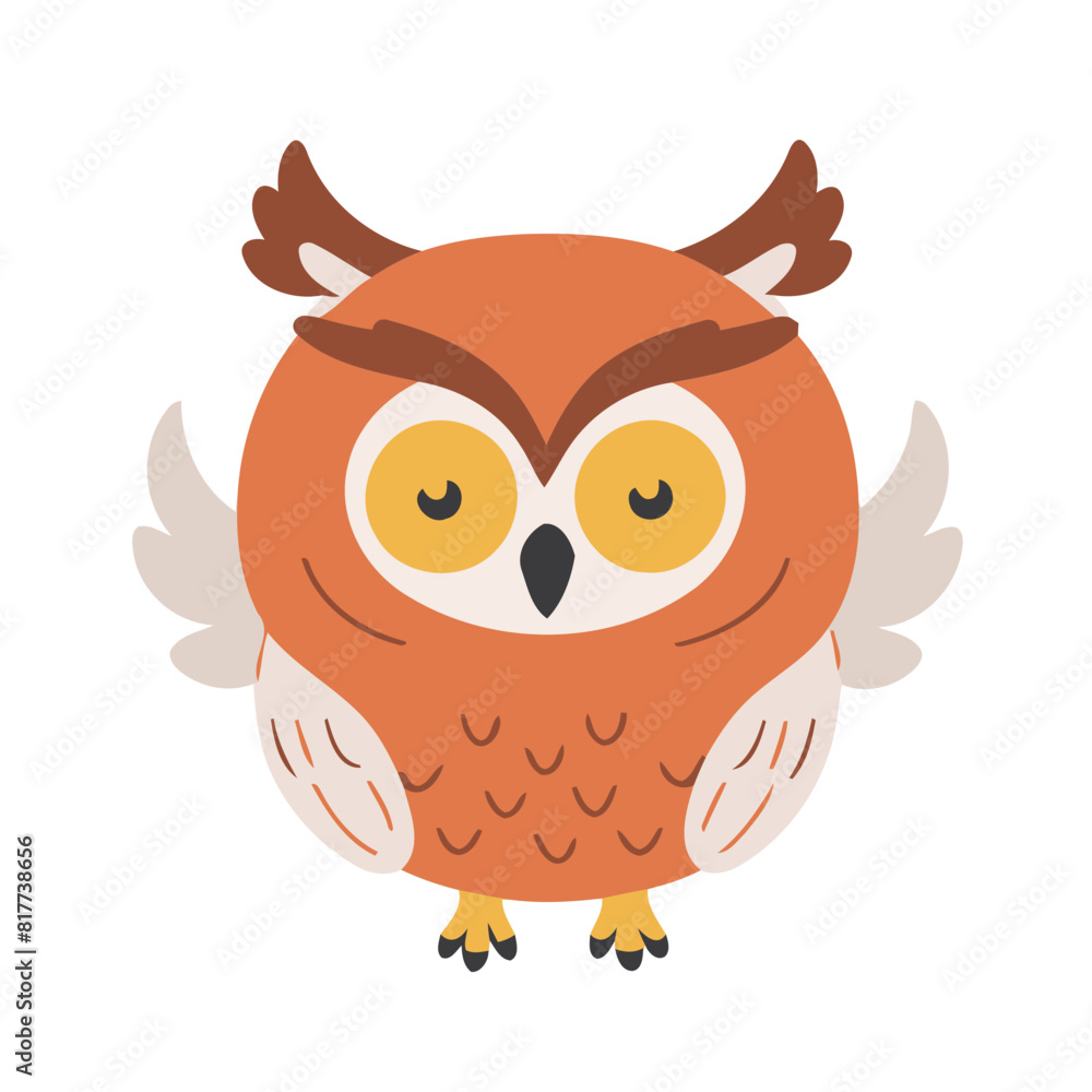 Cute Owl for early readers' adventure books vector illustration Cute Owl for early readers' adventure books vector illustration