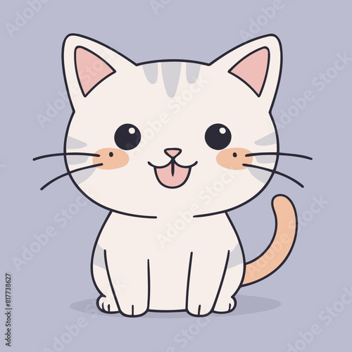 Vector illustration of a playful Cat for preschoolers' storytime