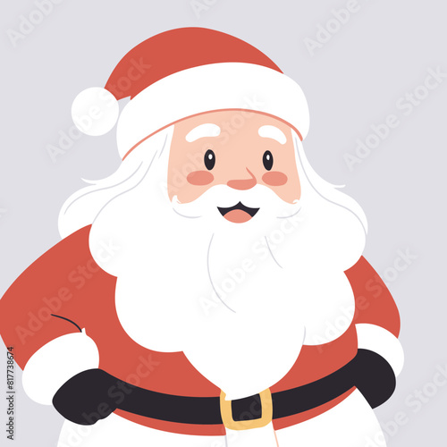 Vector illustration of a sweet Santa for youngsters' imaginative journeys