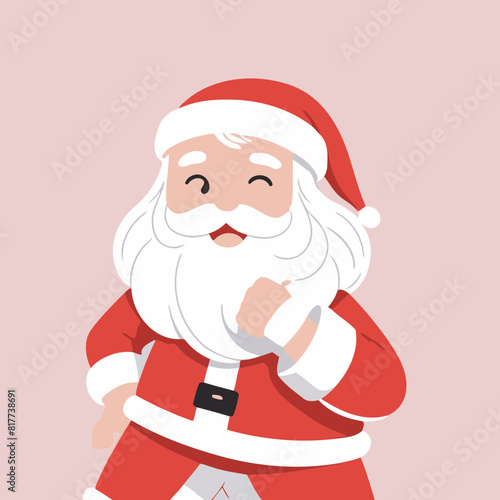 Vector illustration of a playful Santa for preschoolers' storytime