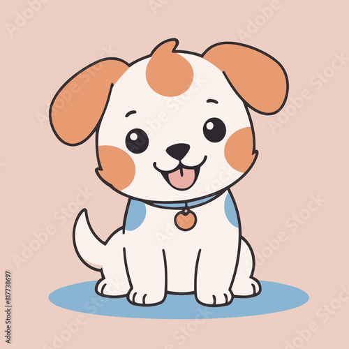 Cute Puppy vector illustration for children