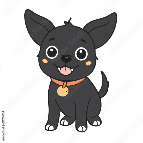 Vector illustration of a sweet Dog for youngsters' imaginative journeys