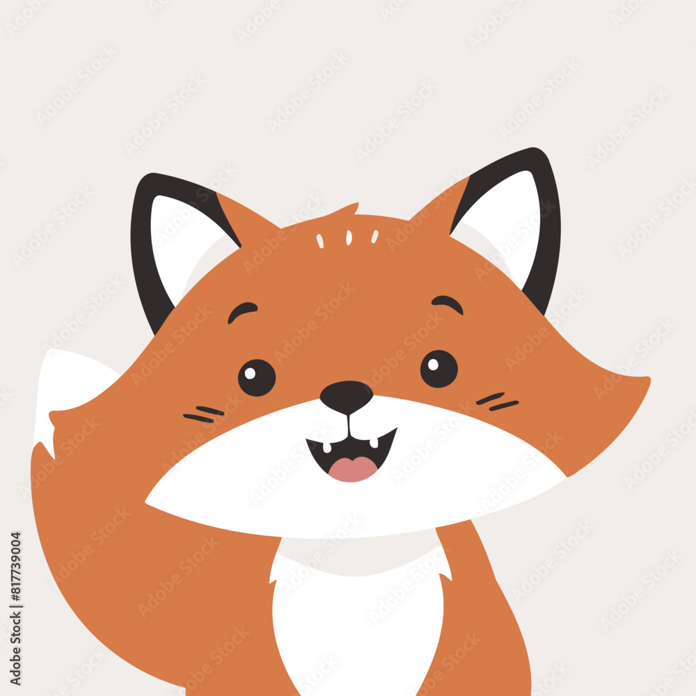 Cute Fox for early readers' adventure books vector illustration Cute Fox for early readers' adventure books vector illustration