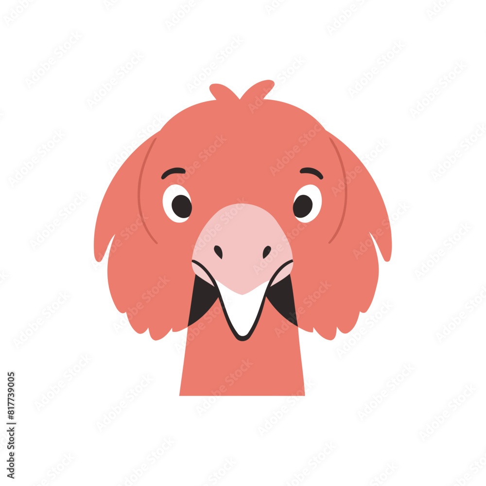 Vector illustration of a cute Flamingo for children book Vector illustration of a cute Flamingo for children book