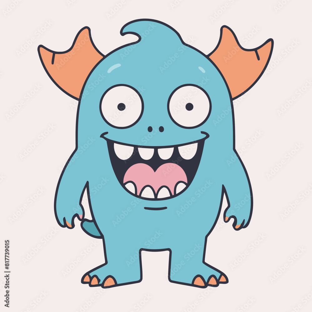 Vector illustration of an enchanting Monster for kids' storytelling Vector illustration of an enchanting Monster for kids' storytelling