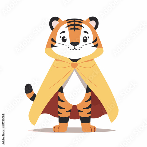 Cute Tiger vector illustration for preschoolers' learning moments