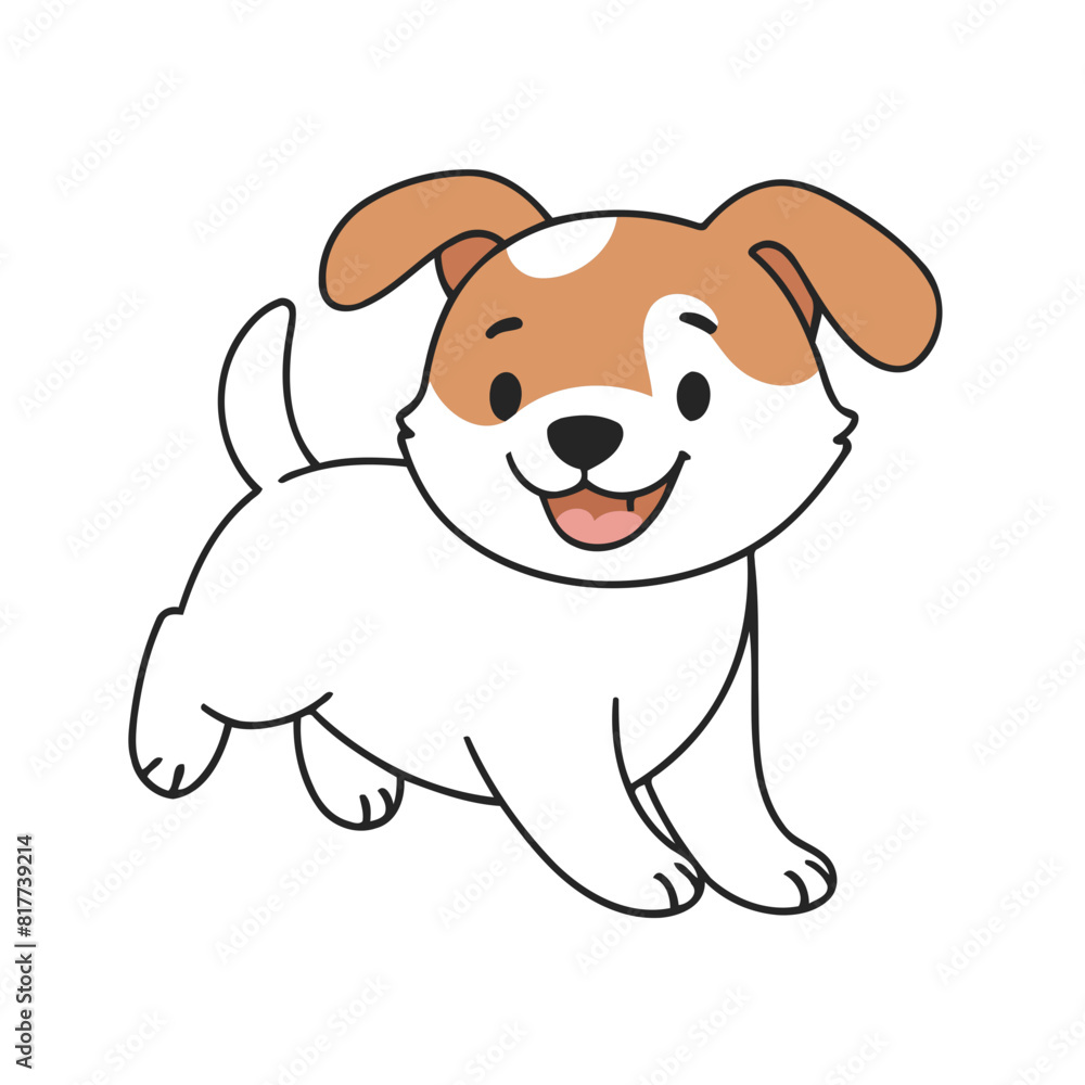 Cute vector illustration of a Dog for youngsters' picture books Cute vector illustration of a Dog for youngsters' picture books