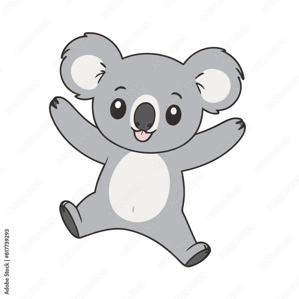 Cute vector illustration of a Koala for youngsters' picture books