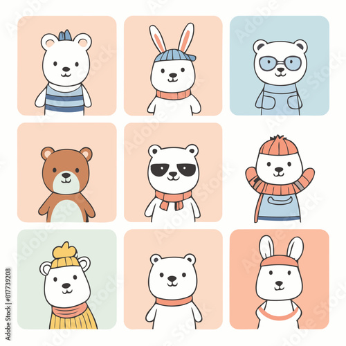 Vector illustration of a sweet Bear for youngsters' imaginative journeys