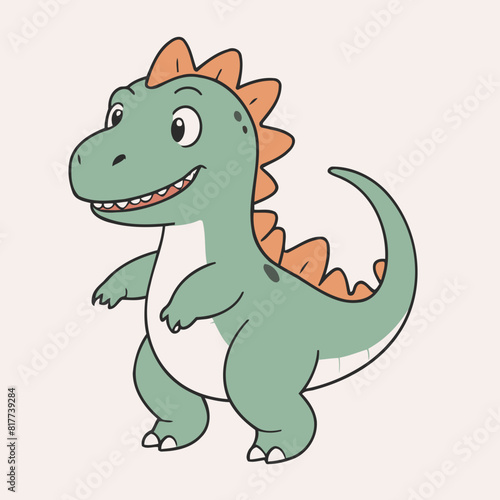 Cute Dino for kids  storytelling vector illustration