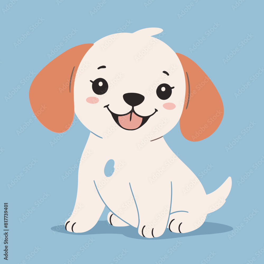 Vector illustration of a cute Puppy for kids Vector illustration of a cute Puppy for kids