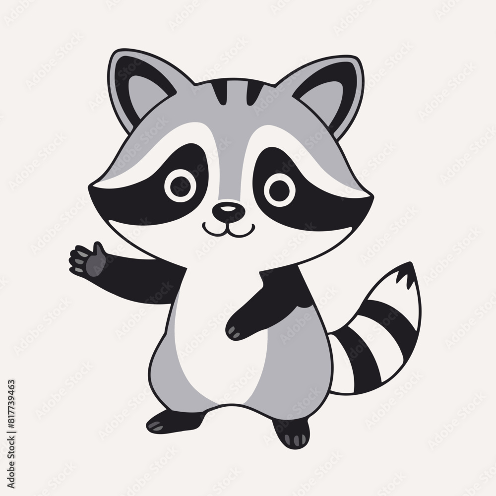 Cute Raccoon vector illustration for little ones' bedtime routines
