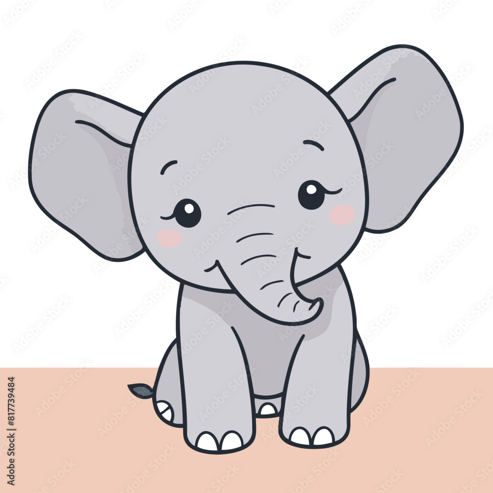 Cute Elephant for kids books vector illustration Cute Elephant for kids books vector illustration