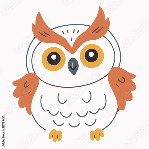 Vector illustration of a delightful Owl for early readers' enjoyment