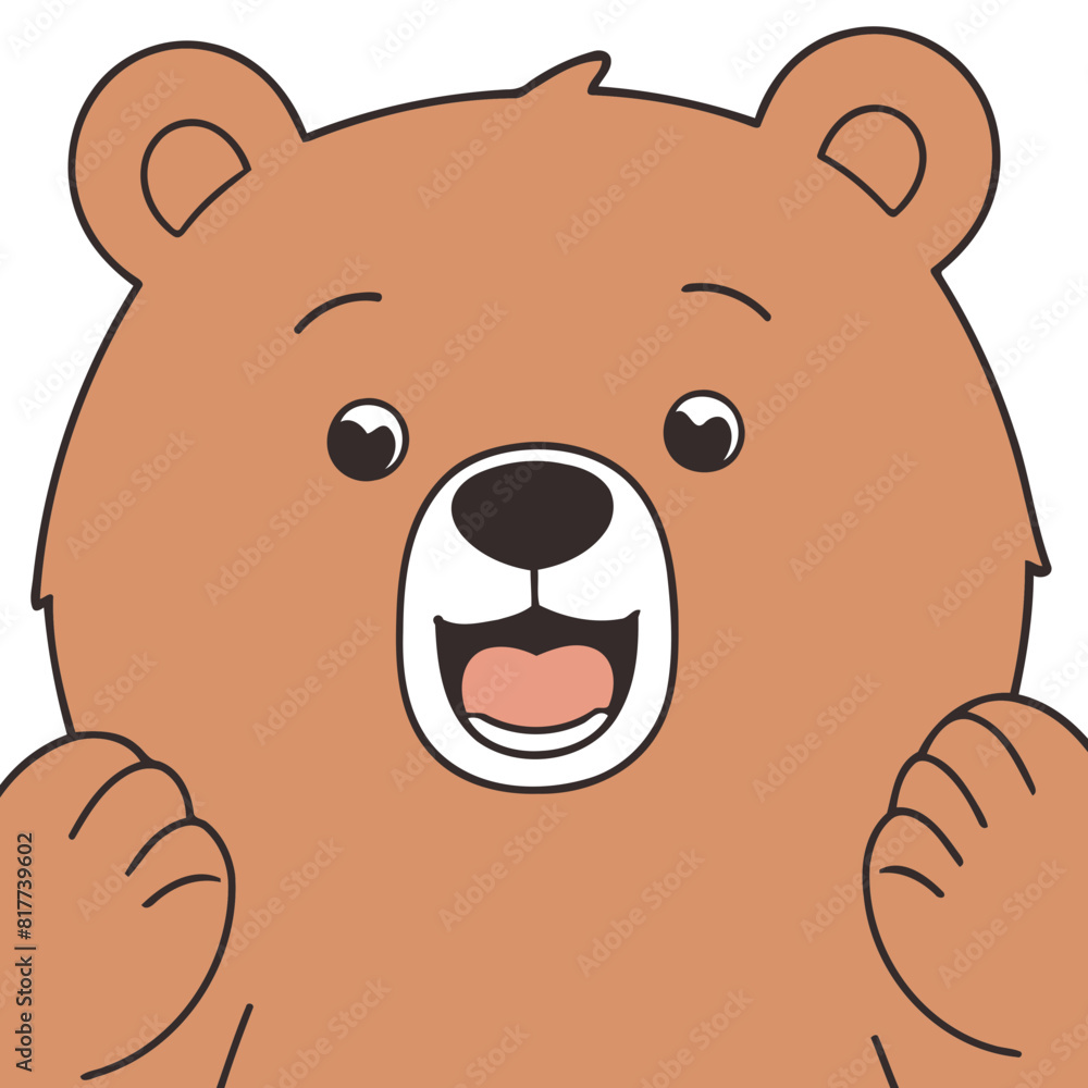 Vector illustration of a cute Bear for children story book Vector illustration of a cute Bear for children story book