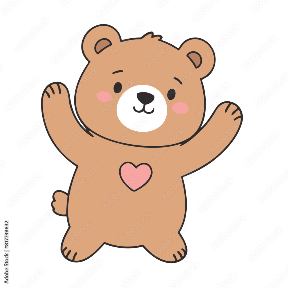 Cute Bear vector illustration for little ones' bedtime routines Cute Bear vector illustration for little ones' bedtime routines