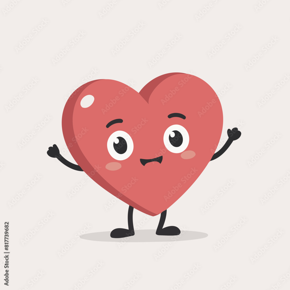 Obraz premium Cute vector illustration of a Heart for toddlers