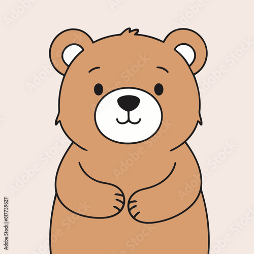 Vector illustration of an enchanting Bear for kids  storytelling