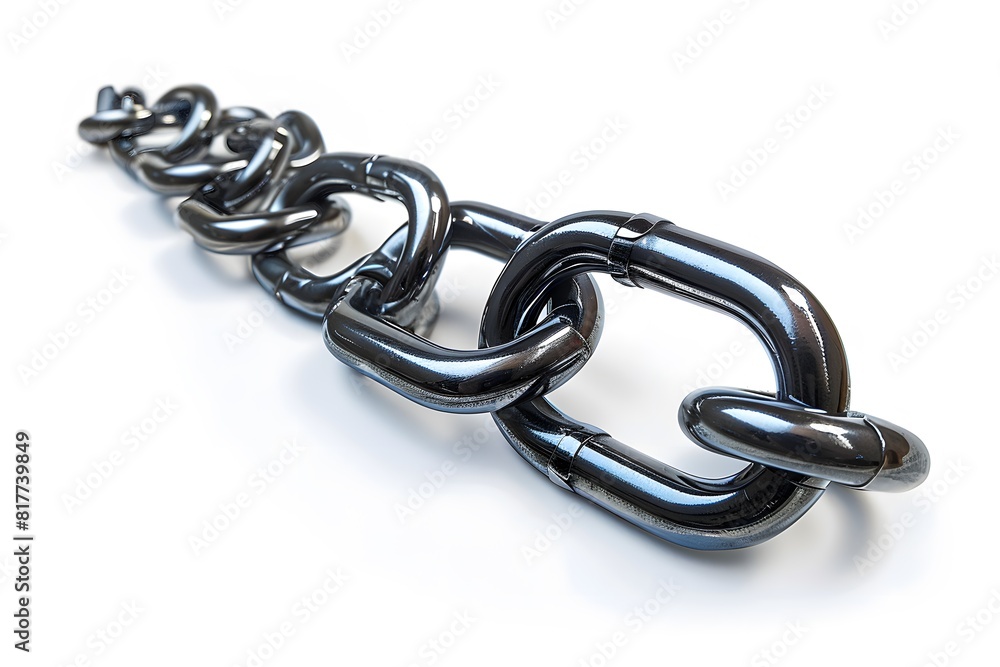Obraz premium A strong chain connected to a large link