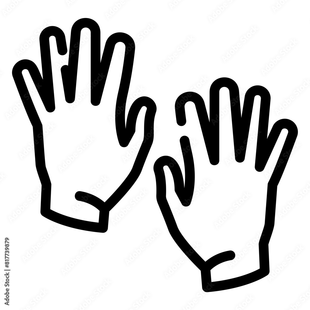 Obraz premium hand gloves outline icon