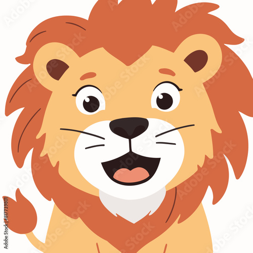 Cute vector illustration of a Lion for youngsters  imaginative stories