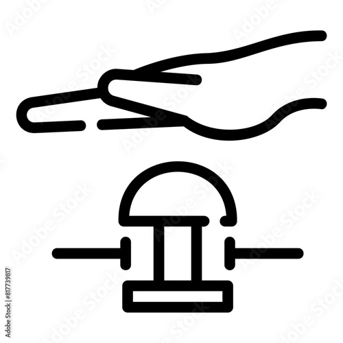 emergency stop outline icon