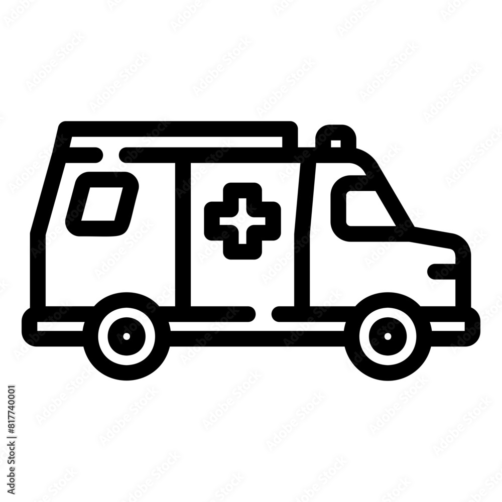 ambulance outline icon ambulance outline icon