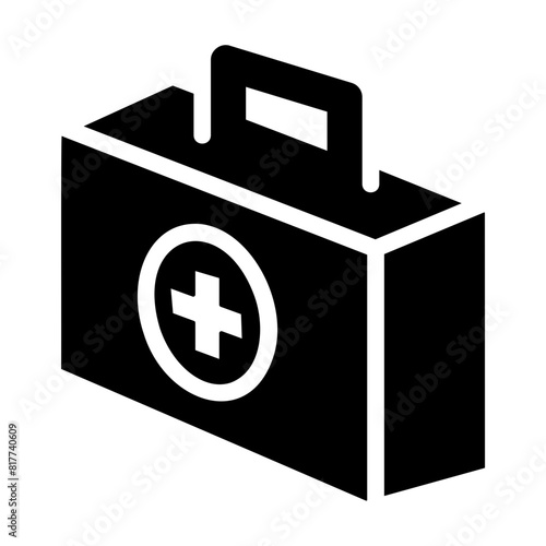 first aid bag glyph icon