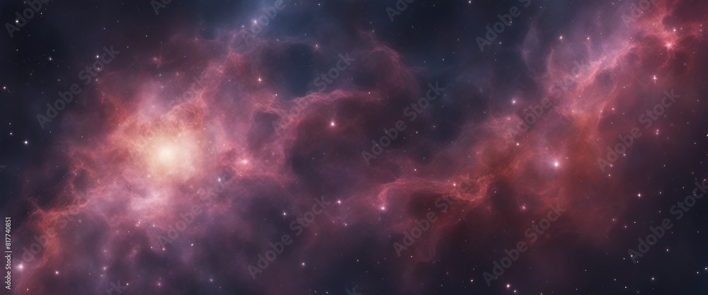 Nebula in deep space with stars
