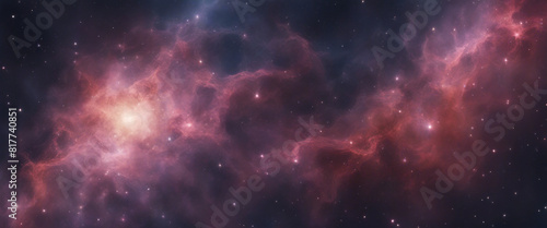 Nebula in deep space with stars 