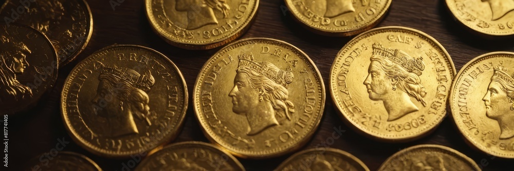 Naklejka premium gold coins