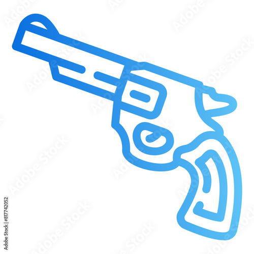 pistol gradient icon